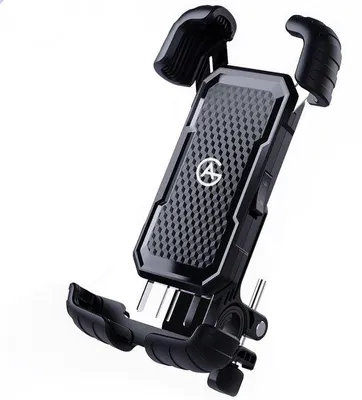Productafbeelding van AG Universele Telefoonhouder Fiets - 360 graden rotatie - Ook voor Scooter en Motor - Zwart- Anti shock & Vibratie ontwerp - Fietshouder voor smartphones - telefoon - gsm houder fiets - iphone