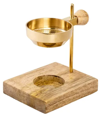 Wierookbrander, Gold, 11 cm, verstellbar, Messing