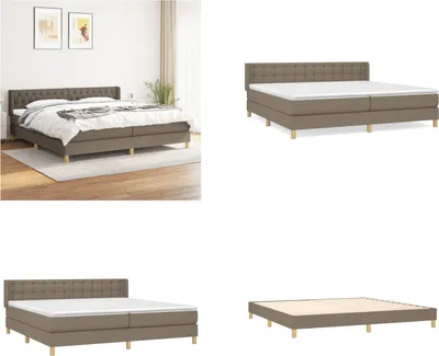 Produktbild von vidaXL Boxspringbett mit Matratze Taupe 200x200 cm Stoff
