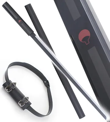Produktbild von Naruto Holzschwert Sasuke Schwarz Katana Kusanagi + Schwarzer Gürtel mit Schwerthalter Gürtel