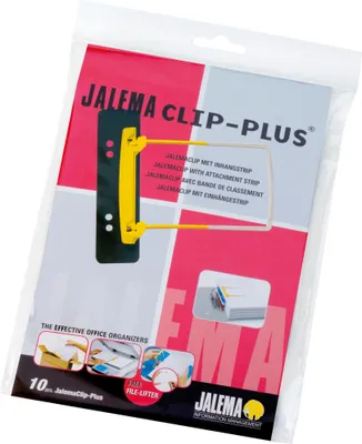 Produktbild von Jalema JalemaClip Plus - Clip-Befestigungsmechanismus - Schwarz, weiß, Gelb (Packung mit 10)