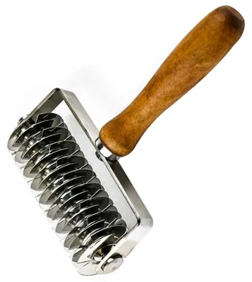 Produktbild von Teigschneider – Spart Zeit – Edelstahl – Holzgriff – Küchenutensil – Ideal für Backliebhaber
