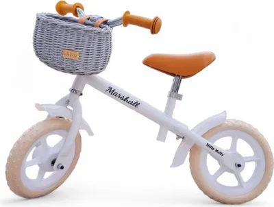 Produktbild von Grauer Fahrradkorb aus Weidengeflecht für Dumpy MINI-Gurte.