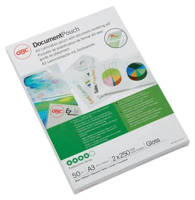 Productafbeelding van GBC laminatiefolie, formaat DIN A3, glanzend, 500 micron
