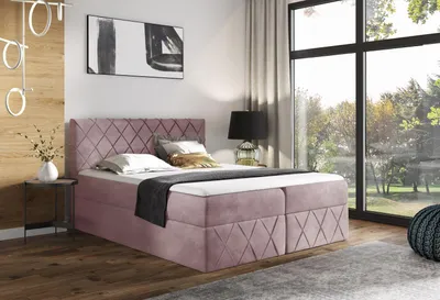 Obrázok produktu pre Manželská posteľ 200x200 PEREZ LUX - ružová + topper ZDARMA