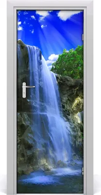 Produktbild von Tulup Türaufkleber 75x205 cm Dekorative Aufkleber Selbstklebend Wasserdichte Tapete Abnehmbar Schlafzimmer Wohnzimmer Wohnkultur - Landschaften Wasserfall