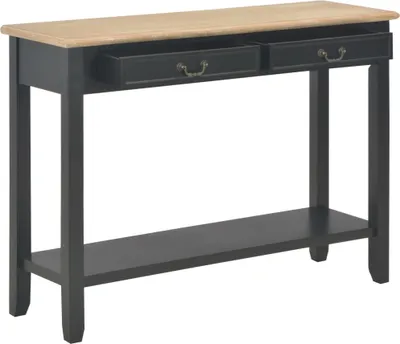 Zdjęcie produktu dla vidaXL Stolik konsola czarny 110 x 35 x 80 cm drewno