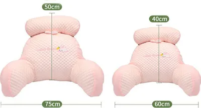 Produktbild von Lesekissen für das Bett, schöne 2-in-1-Rückenlehnenkissen, 70 x 50 × 25cm, multifunktionales Sofa- und Nachttischkissen, abnehmbares Rückenstützkissen(Grau)