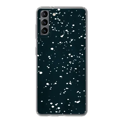 Produktbild von MuchoWow® Handyhülle Schutzhülle Hülle für Samsung Galaxy S21 Plus Polka dots - Schwarz - Weiß Silikon Softcase Handy Hülle - Handy-Tasche