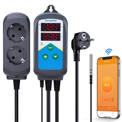 WLAN-Temperaturregler mit 2 Heizanschlüssen, App-Steuerung