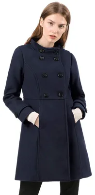 Produktbild von Damen Winterjacke mit Stehkragen und Doppelknopfverschluss