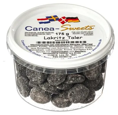 Produktbild von Canea-Sweets Lakritz-Taler, 175 g Gummidrops