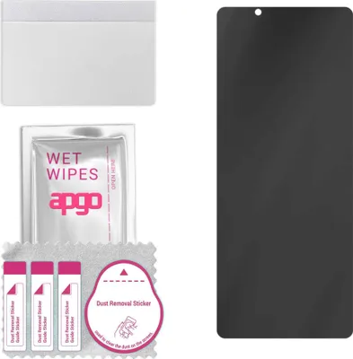 Produktbild von apgo Hybrid Privacy Schutzglas, Matt, kompatibel mit Sony Xperia 5 IV, Anti-Spy, toller Ersatz für Hartglas, kratzfester Displayschutzglas, Displayschutz, Full Glue