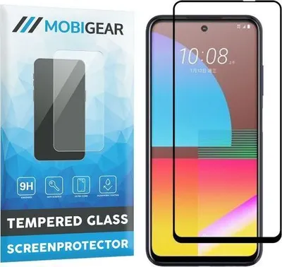 Produktbild von Mobigear Premium  HTC Desire 21 Pro Panzerglas Gehärtetes Glas Displayschutz - Hüllenfreundlich - Schwarz
