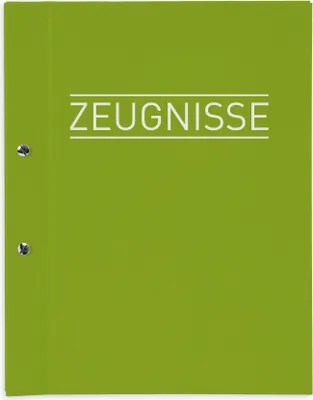 Produktbild von itenga Zeugnismappe A4 mit Schraubverschluss grün