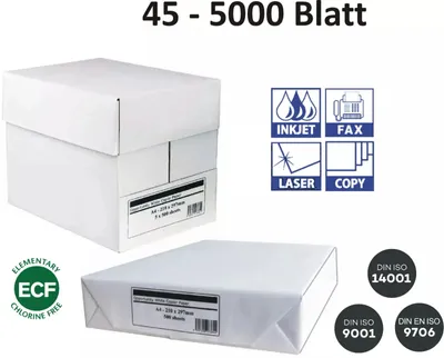 Produktbild von PAPEROne Copier 80g/m² DIN-A4 500 Blatt Premium Kopierpapier weiß