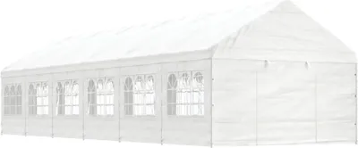 Produktbild von Pavillon mit Dach Weiß 13,38x4,08x3,22 m Polyethylen