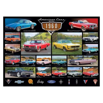 Produktbild von Eurographics American Cars of the 1960s 1000pcs, 1000 Stück(e), Fahrzeuge