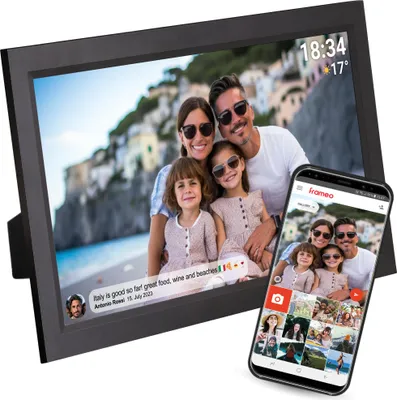 Produktbild von Denver PFF-1503 Digitaler WLAN-Bilderrahmen - 15.6" IPS Touchscreen & Frameo App