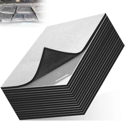 Image de Lot de 15 tapis d'isolation phonique pour voiture, dimensions 25 x 18 cm