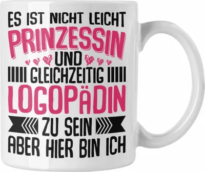 Produktbild von Trendation - Logopädin Spruch Tasse Geschenk Logopädie (Weiß)