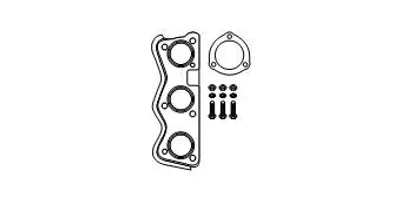 Produktbild von HJS Montagesatz Katalysator 82 11 3269 für VW POLO (9N)