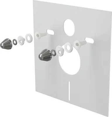 Obrázok produktu pre alcadrain Schallschutz für Wand-WC und Bidet mit Zubehör und Chromabdeckung