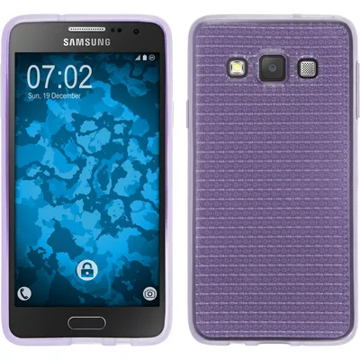 Produktbild von PhoneNatic Case kompatibel mit Samsung Galaxy A3 (A300) - lila Silikon Hülle Iced + 2 Schutzfolien