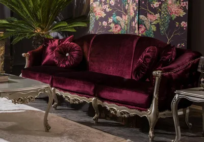 Obrázek produktu pro Třímístná pohovka Třímístné pohovky sedačka látka design pohovka nábytek styl Bordaux