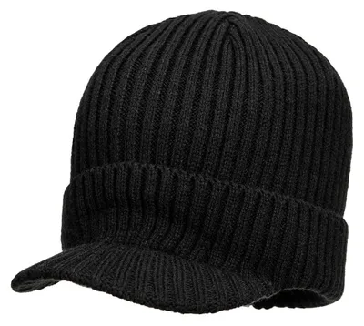 Produktbild von Schwarze Wintermütze mit Schirm