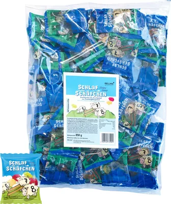 Immagine prodotto di HELLMA 70103483 Gelatina di frutta per pecore addormentate, 100x8,5 g, blu/verde