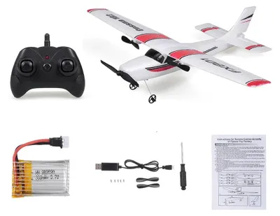 Immagine prodotto di Aereo radiocomandato RC ad ala fissa - FX801 - 2,4 GHz - 2 canali - RTF - Interno/Esterno - 20 min di autonomia di volo - 120 m di portata
