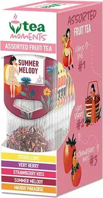 Obrázek produktu pro Tea Moments Assorted Fruit Tea 34,2g (15 sáčků, kolekce čajů)