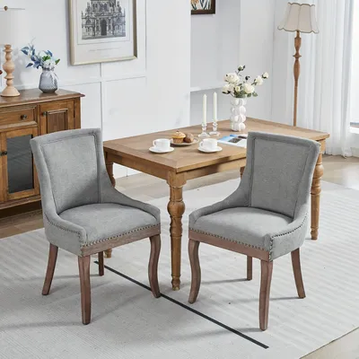 Immagine prodotto di Sedia da pranzo - Sedia - Sedia a conchiglia - Sedia da cucina - Set da 2 - Rivestita, struttura in metallo