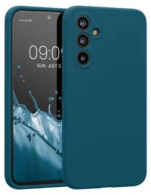 Produktbild von kwmobile Hülle kompatibel mit Samsung Galaxy A54 5G - Hülle Silikon gummiert - Handyhülle - Handy Case in Petrol matt