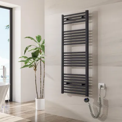 Produktbild von Heilmetz Heizkörper Elektrisches Badheizkörper Handtuchtrockner 120x50 cm Anthrazit Handtuchwärmer