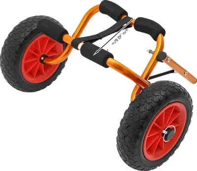 Image de Chariot de transport pour kayak, capacité de charge 80 kg, design pliable, noir
