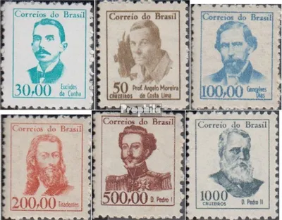 Produktbild von Briefmarken Brasilien 1965 Mi 1066-1071 (kompl.Ausg.) postfrisch Persönlichkeiten