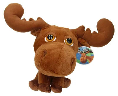 Image de Knuffel Big Head Pluche Rendier, 22cm