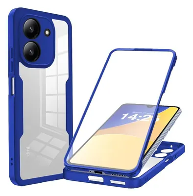 Produktbild von 360 Grad Handyhülle für Xiaomi Redmi 13C Full Cover Rundum Schutz Farbe: Blau