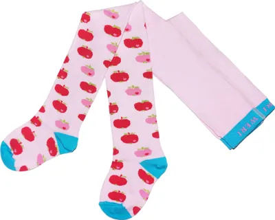 Produktbild von Kinderstrumpfhosen für Mädchen aus Baumwolle Apfel Rosa Größe 80-86