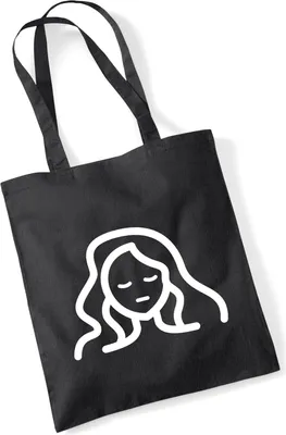 Produktbild von Huuraa Jutebeutel Jungfrau Sternzeichen Symbol 10 Liter Black Baumwolle Tasche Geschenkidee