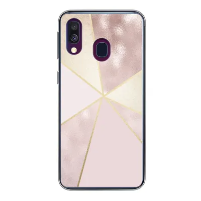 Produktbild von MuchoWow® Handyhülle Schutzhülle Hülle für Samsung Galaxy A40 Marmor - Rosa - Gold - Schick Silikon Softcase Handy Hülle - Handy-Tasche