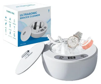 Zdjęcie produktu dla Czyszczarka ultradźwiękowa aparatów ortodontycznych - 49 kHz - 180 ml - 5 trybów czasu