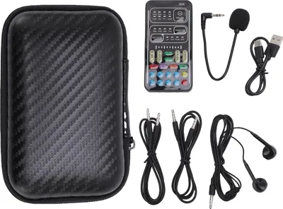 Obrázek produktu pro Přenosný měnič hlasu, rozhraní 3,5 mm, několik režimů, malý modulátor zvukové desky pro telefon, tablet, notebook, PC