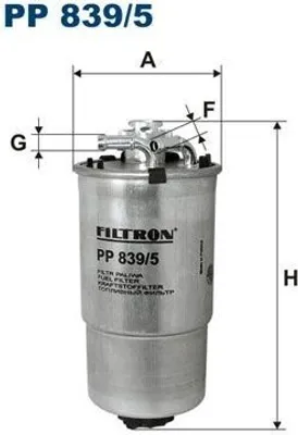 Produktbild von FILTRON KRAFTSTOFFFILTER Leitungsfilter PP 839/5