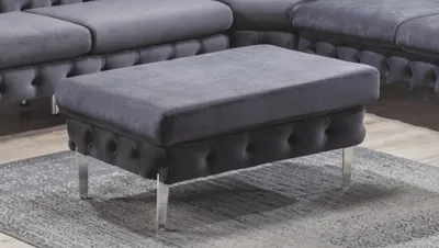 Produktbild von Hocker Blau Wohnzimmer Chesterfield Elegantes Mobel Design Italienischer Stil