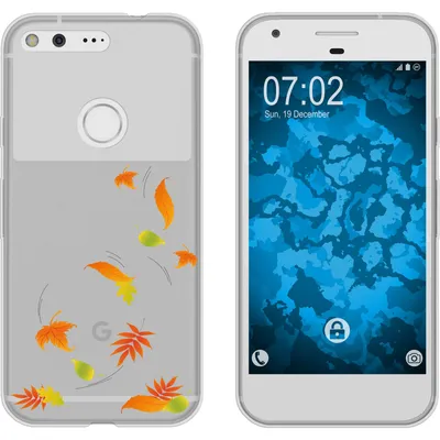 Produktbild von PhoneNatic Case kompatibel mit Google Pixel Silikon-Hülle Herbst Blätter/Leaves M1