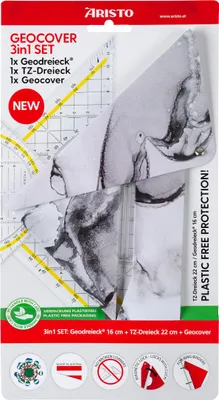 Produktbild von Aristo AR18104B Set 3in1 - TZ-Dreieck AR1650/2 & Geodreieck AR1552 inkl. Geocove