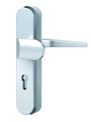 Produktbild von BASI 7901-0601, Eingangsgriffe-Set mit Schlüssel, Aluminium, Beidhändig, 9,2 cm